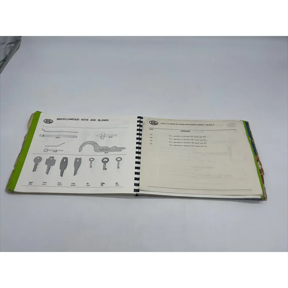 Vintage Dominion Lock Company World Key Blank Encyclopedia Locksmith Key Cutting